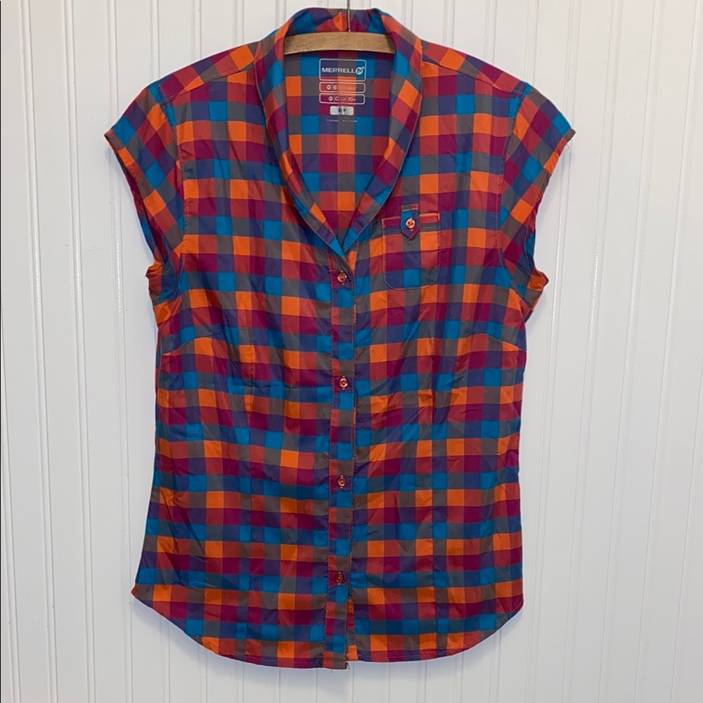Merrell Kittridge checkered button down shirt, women’s S